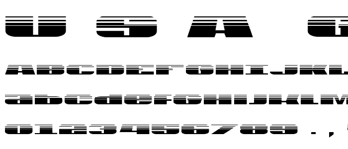 U.S.A. Gradient font